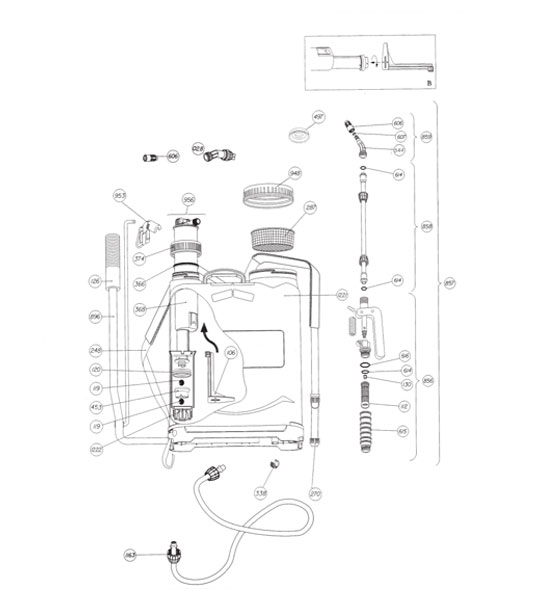 Bainbrige Matabi IK 12 BS Industrial Knapsack Sprayer (12 Litre) Spare Parts - Image 2